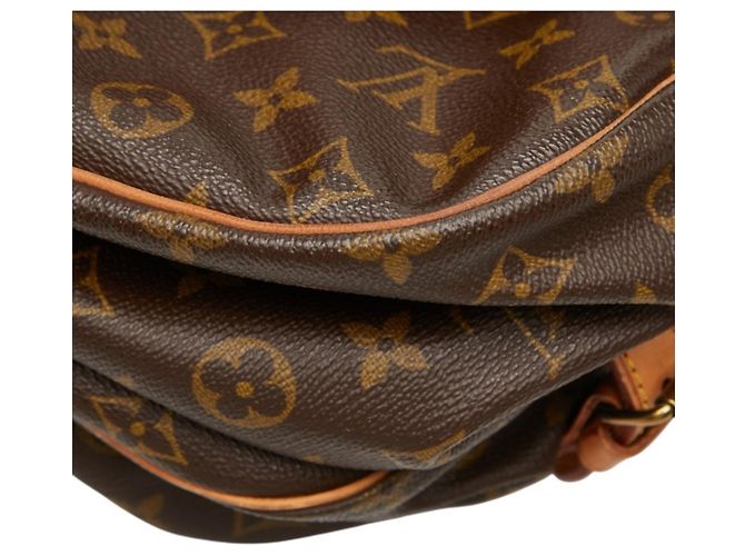 Borsa a tracolla Louis Vuitton Monogram Saumur 35 Marrone - vista 6