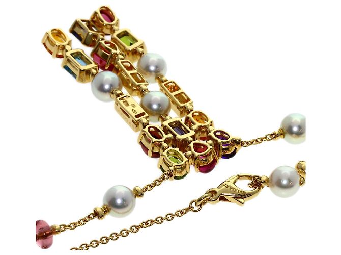 Bulgari Collana BVLGARI Allegra in pietre multicolore, perle e diamanti Giallo - vista 2