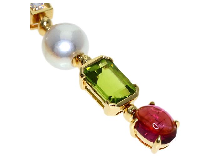 Bulgari Collana BVLGARI Allegra in pietre multicolore, perle e diamanti Giallo - vista 7