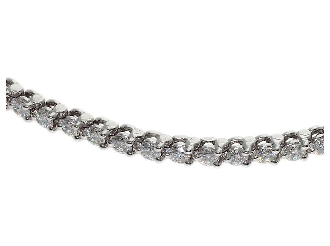 Bracciale Tennis Cartier in Platino e Diamanti - vista 2