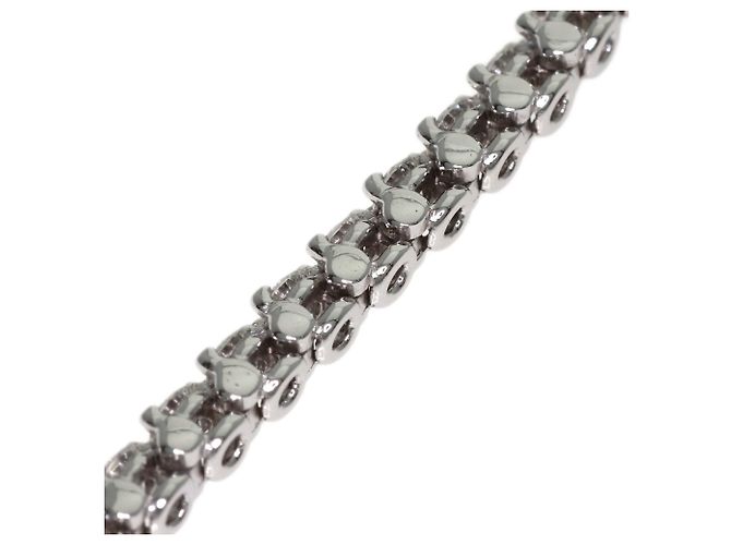 Bracciale Tennis Cartier in Platino e Diamanti - vista 7