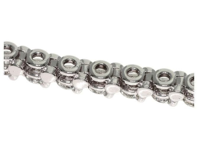 Bracciale Tennis Cartier in Platino e Diamanti - vista 8
