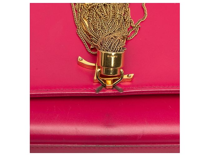 Autre Marque Borsa a tracolla con catena Saint Laurent YSL Logo Kate Rosa - vista 4