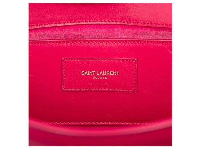 Autre Marque Borsa a tracolla con catena Saint Laurent YSL Logo Kate Rosa - vista 6