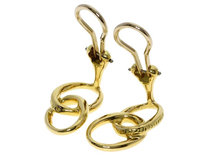 Autre Marque Pendientes Double Loop de Tiffany & Co. en oro amarillo de 18K - vista 3