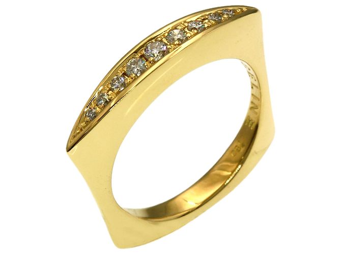 Diamond Céline Celine quadratischer Diamantring aus 18K Gelbgold - Ansicht 2