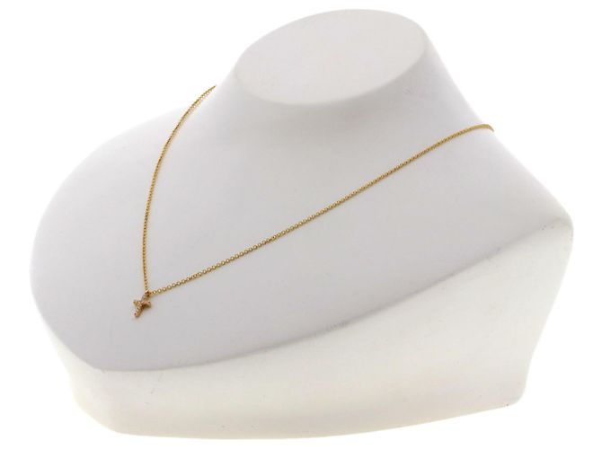 Autre Marque Collana Tiffany Metro Cross in Diamanti in Oro Rosa 18K - vista 4