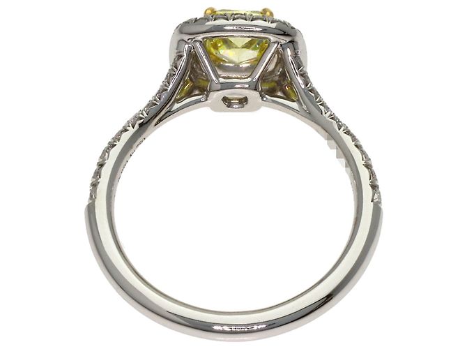 Autre Marque Anello Tiffany & Co. Soleste con diamante Fancy Vivid Yellow - vista 4