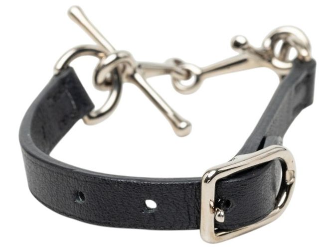 Hermès Hermes Mall Armband mit Anhängern Schwarz Silber - Ansicht 3