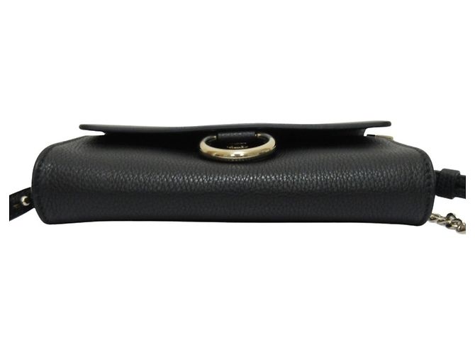 Mini borsa a tracolla Chloé Faye in pelle Nero - vista 3