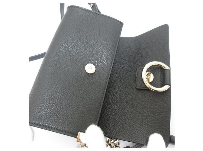 Mini borsa a tracolla Chloé Faye in pelle Nero - vista 6