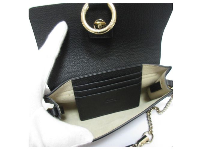 Mini borsa a tracolla Chloé Faye in pelle Nero - vista 7