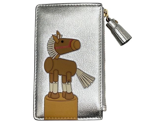Tarjetero Anya Hindmarch Silver Plata - vista 2