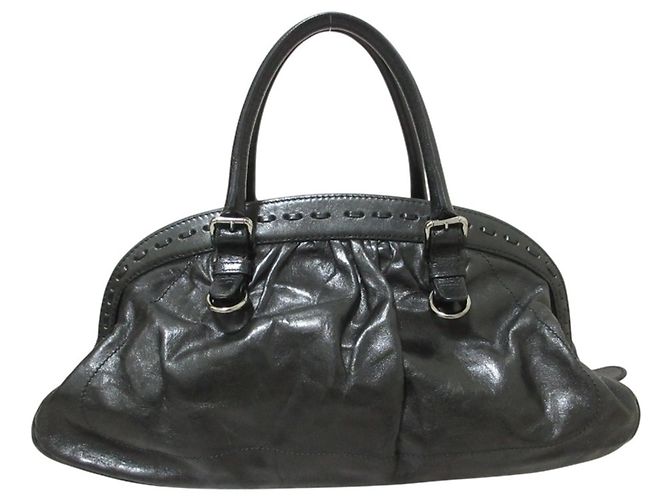 Borsa in pelle arricciata Dolce & Gabbana Miss Romantique Nero - vista 2