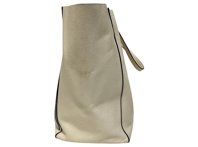 Valextra Soft Leather Tote Bag in Ivory Roh - Ansicht 3