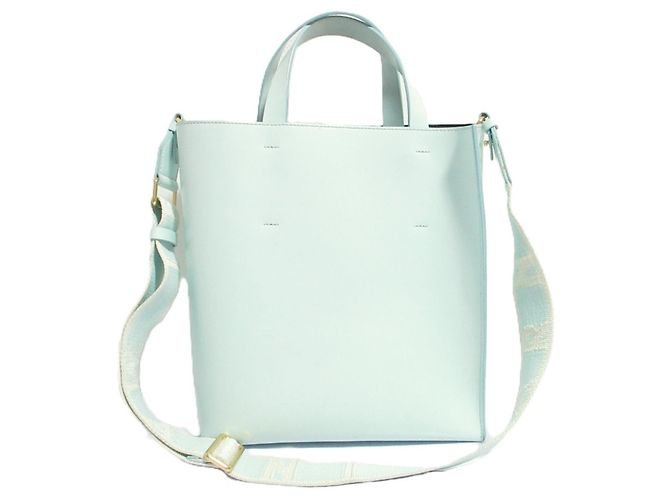 Bolso de hombro 2-way Marni Museo Amarillo Azul claro - vista 2