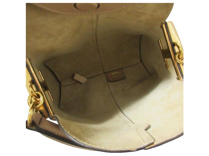 Borsa a mano in pelle 2-Way TOD'S Micro T-Case T-Timeless Nero Beige - vista 11