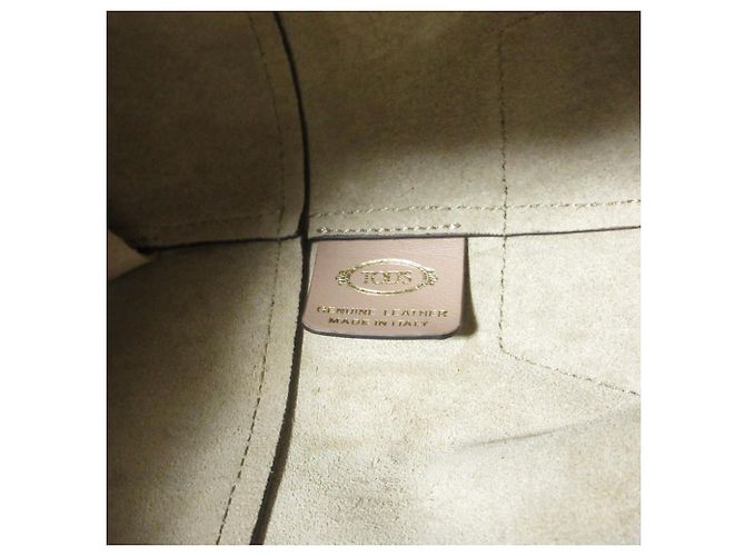 Borsa a mano in pelle 2-Way TOD'S Micro T-Case T-Timeless Nero Beige - vista 12