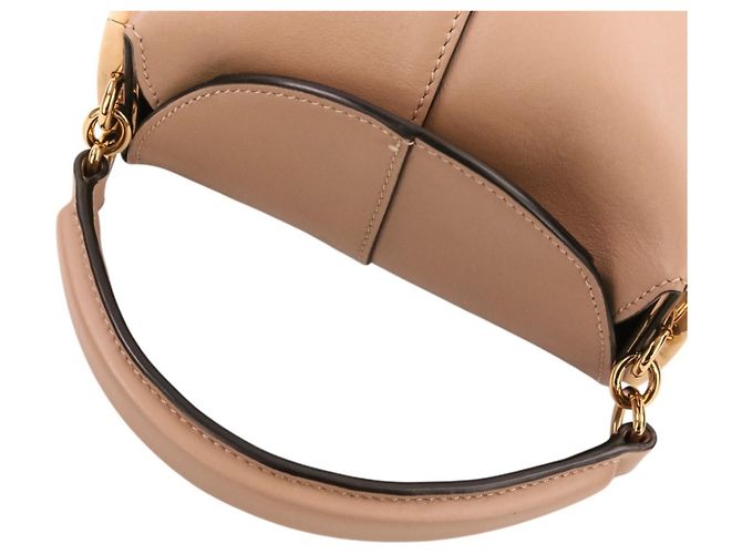 Borsa a mano in pelle 2-Way TOD'S Micro T-Case T-Timeless Nero Beige - vista 5