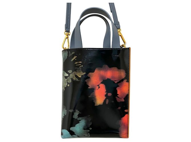 Borsa a spalla 2-Way Marni Museo con stampa girasole Nero - vista 2