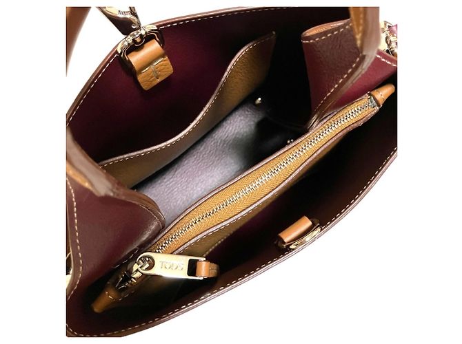 TOD'S T-Timeless Micro Leder Tote Bag Braun - Ansicht 5