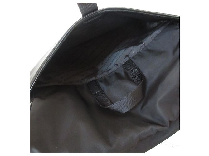 Bolsa de Ombro com Aba BALLY Fabro em Nylon Marrom Preto - vista 15