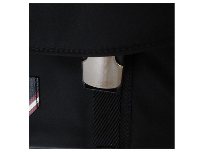 Bolsa de Ombro com Aba BALLY Fabro em Nylon Marrom Preto - vista 19