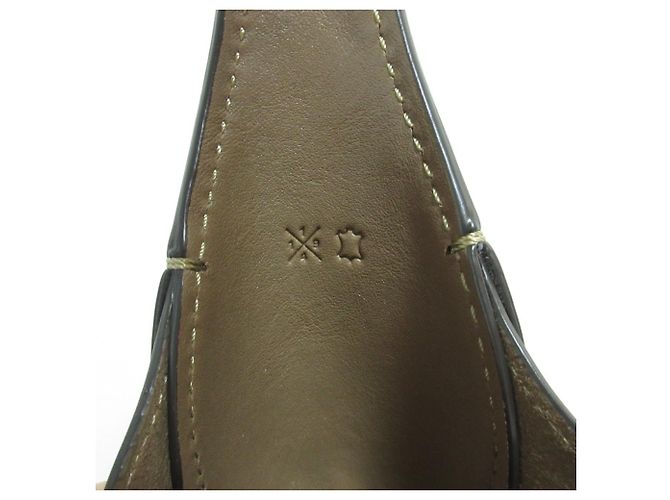 Bolsa de Ombro COACH Brooklyn em Couro Grão Marrom - vista 14