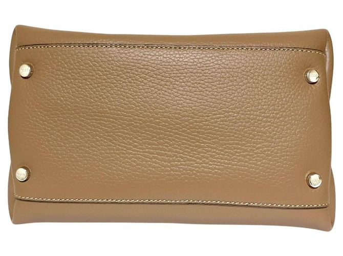 Borsa a mano Tod's T-Timeless Micro in pelle Marrone Beige - vista 5