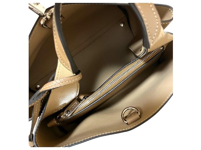 Borsa a mano Tod's T-Timeless Micro in pelle Marrone Beige - vista 6