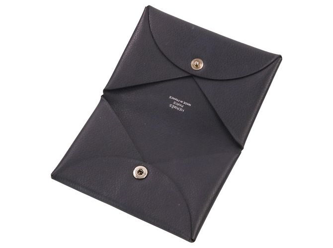 Hermès HERMES Calvi Evercolor Visitenkartenetui Blau Marineblau - Ansicht 5