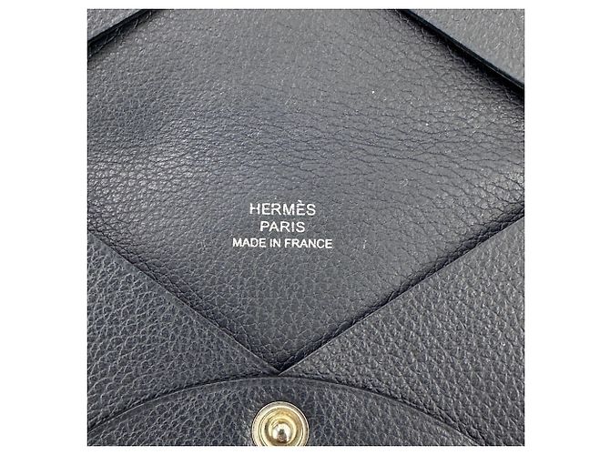 Hermès HERMES Calvi Evercolor Visitenkartenetui Blau Marineblau - Ansicht 9