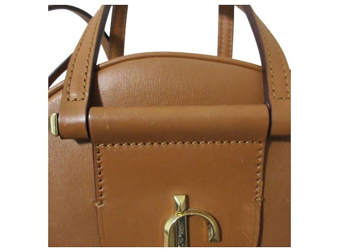Borsa Bowling in pelle Jimmy Choo Varenne JC Logo Marrone - vista 14
