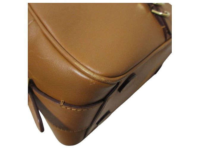 Borsa Bowling in pelle Jimmy Choo Varenne JC Logo Marrone - vista 15