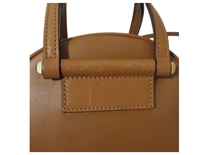 Borsa Bowling in pelle Jimmy Choo Varenne JC Logo Marrone - vista 17