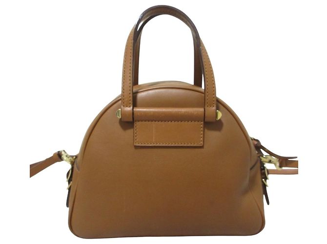Borsa Bowling in pelle Jimmy Choo Varenne JC Logo Marrone - vista 2
