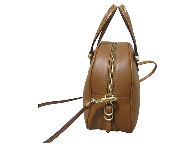 Borsa Bowling in pelle Jimmy Choo Varenne JC Logo Marrone - vista 5
