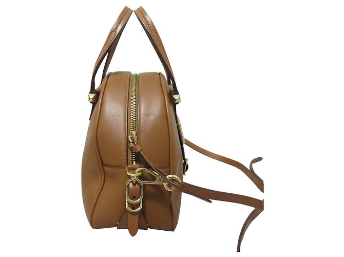 Borsa Bowling in pelle Jimmy Choo Varenne JC Logo Marrone - vista 6