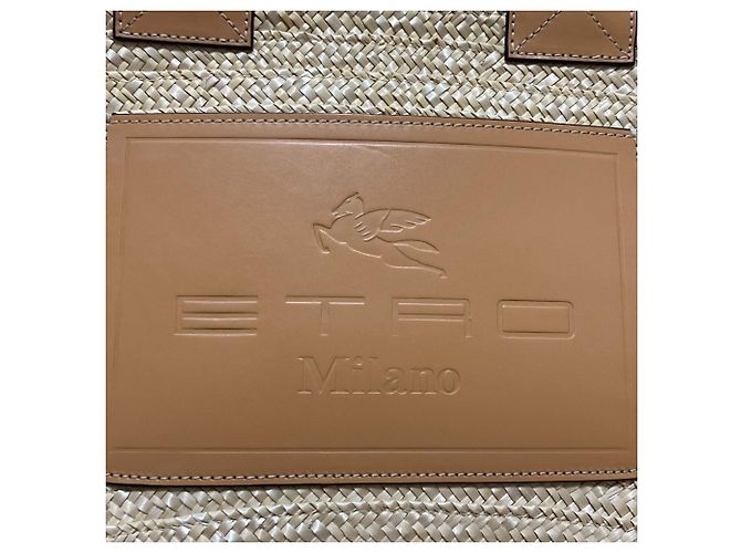 Bolso Tote Cesta de Cuero ETRO Castaño - vista 9
