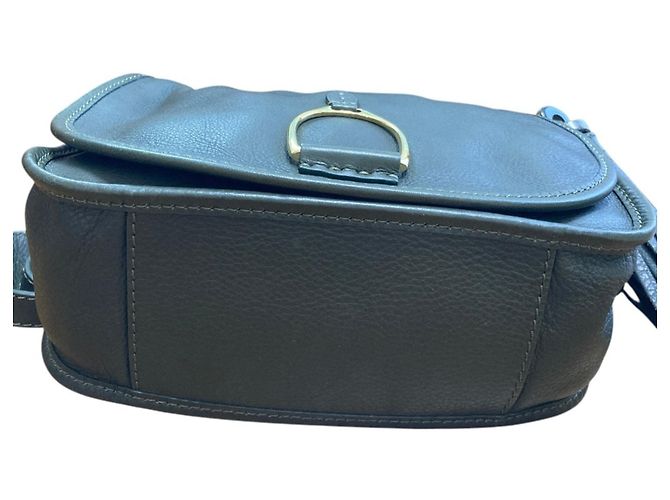 Borsa a tracolla in pelle verde scuro Ralph Lauren - vista 6