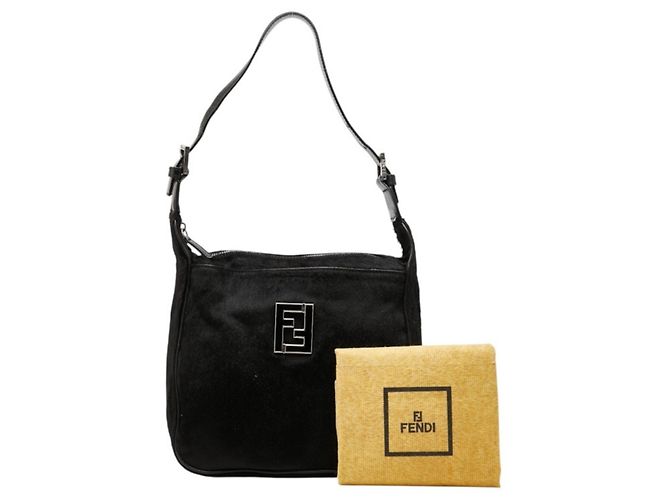 Borsa monospalla Fendi FF Logo Nero - vista 15