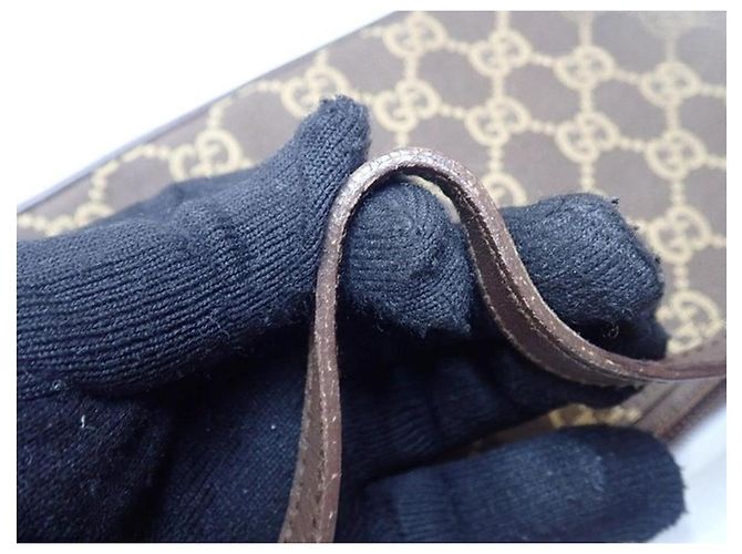 Gucci Pochette Boat in tela GG marrone - vista 5