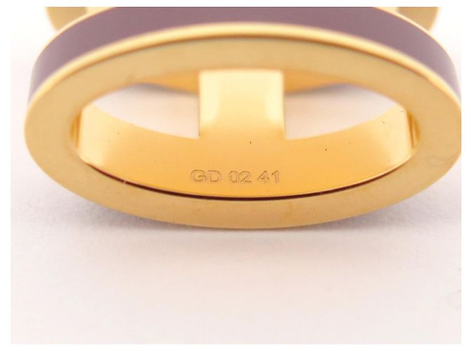 Hermès NUOVO PENDENTE HERMES POP H LACCA VIOLET GRENAT FINITION METALLO DORATO Porpora - vista 5