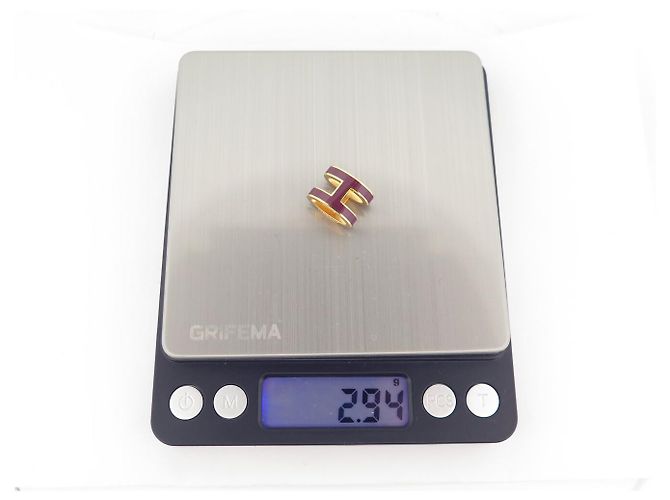 Hermès NUOVO PENDENTE HERMES POP H LACCA VIOLET GRENAT FINITION METALLO DORATO Porpora - vista 6