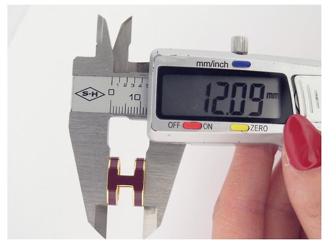 Hermès NUOVO PENDENTE HERMES POP H LACCA VIOLET GRENAT FINITION METALLO DORATO Porpora - vista 8