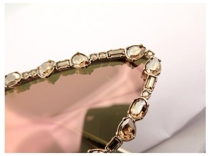Autre Marque MISSDIOR STRASS CRISTAL DORE CD40109U GOLD SONNENBRILLE Golden - Ansicht 12