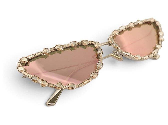 Autre Marque MISSDIOR STRASS CRISTAL DORE CD40109U GOLD SONNENBRILLE Golden - Ansicht 5