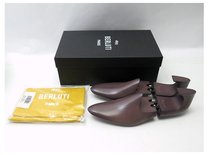 SCARPE BERLUTI RICHELIEU RAPIECE SCRITTO NUOVE 10.5 44.5 PELLE ICE GOLD Marrone - vista 14