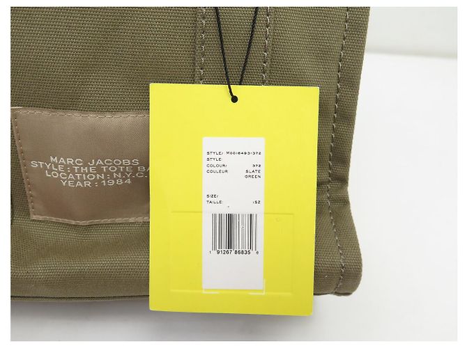 NUOVO MARC JACOBS THE SMALL TOTE BAG M0016493 BORSA A MANO IN tela TRACOLLA Verde - vista 12