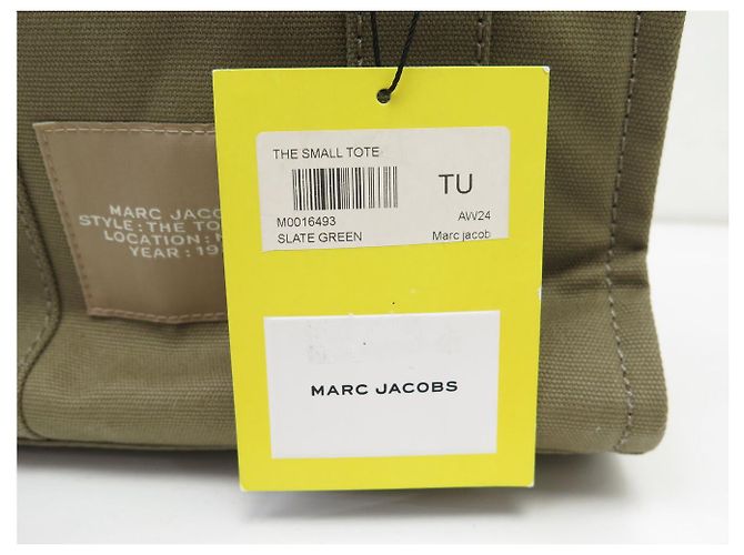 NUOVO MARC JACOBS THE SMALL TOTE BAG M0016493 BORSA A MANO IN tela TRACOLLA Verde - vista 13